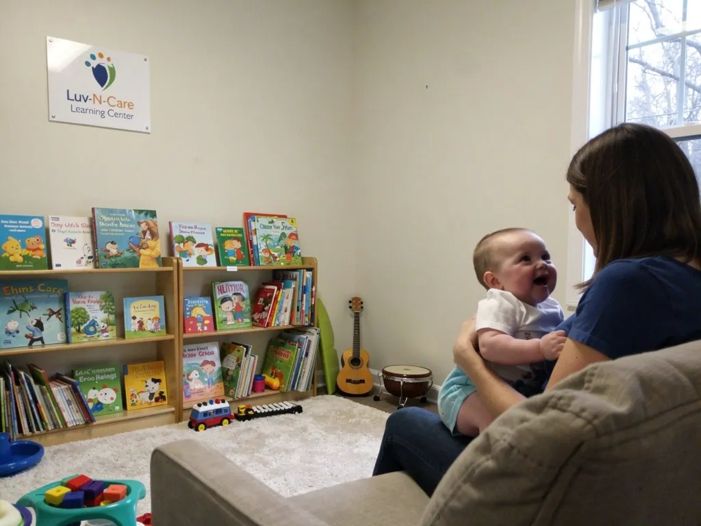 a cozy living room filled with children's books, colorful toys, and a multicultural array of